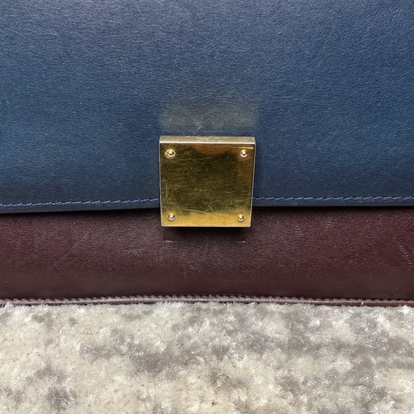 Celine Bicolor Calfskin Leather Medium Case Bag - Picture 10 of 15